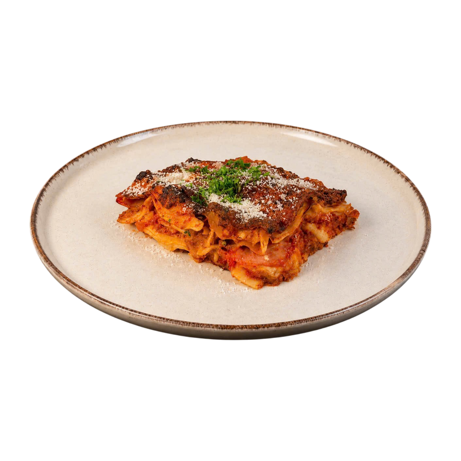 Lasagna phô mai mozzarella và thịt nguội