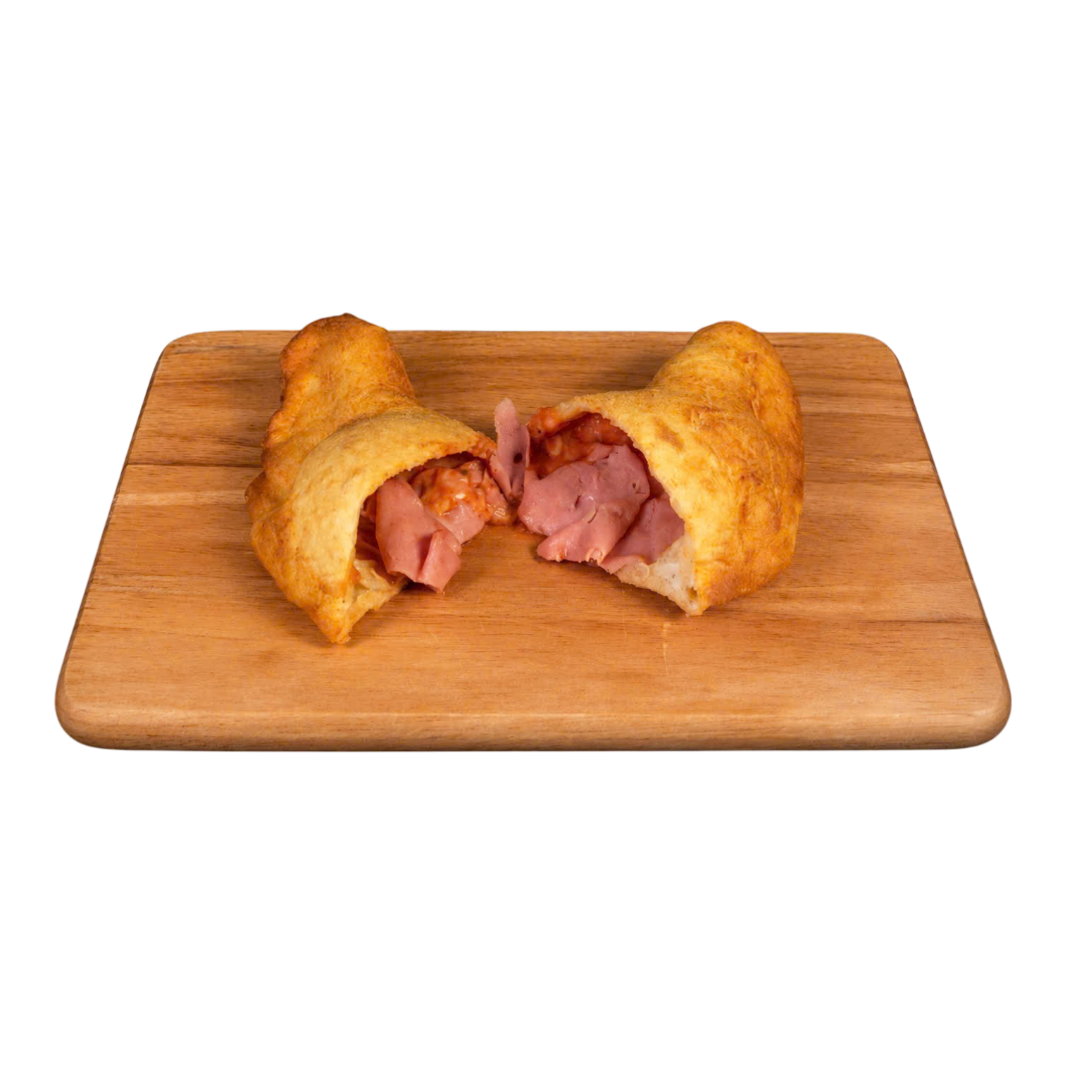 Panzerotti tomato sauce, ham and mozzarella